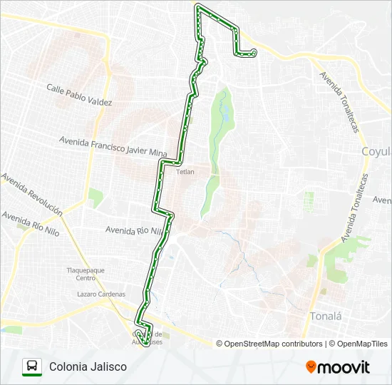 Mapa de C29 de autobús