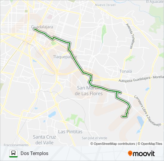 Mapa de C62 de autobús