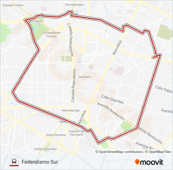 Mapa de T18-B - LÓPEZ MATEOS de autobús