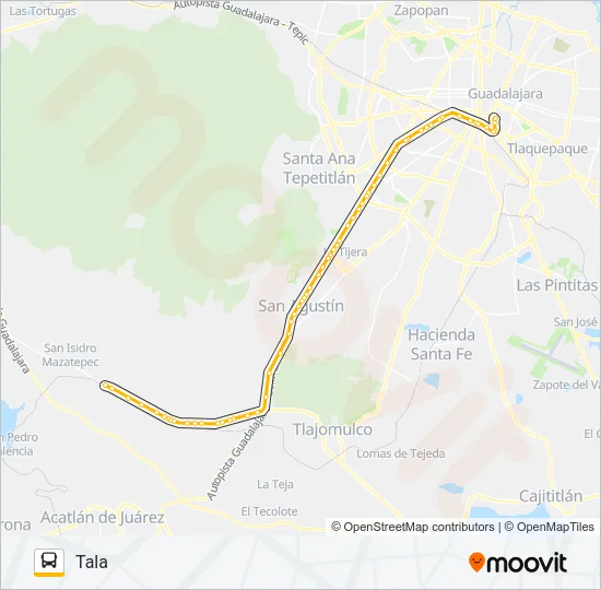 TALA Bus Line Map