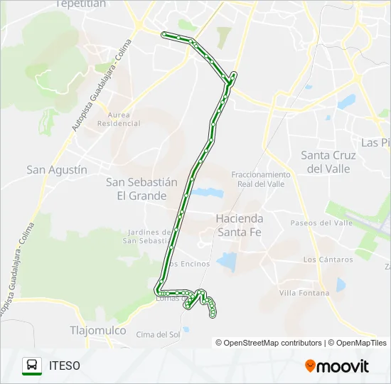 C114 - LOMAS DEL SUR Bus Line Map