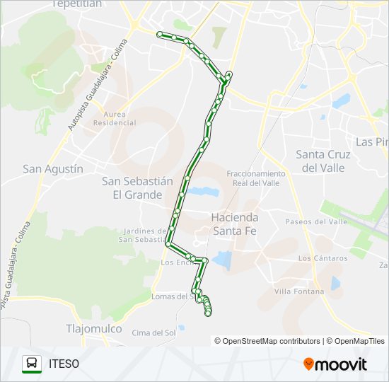 C114 - CLÍNICA 180 bus Line Map