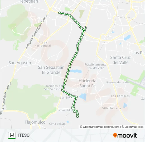 C114 - CLÍNICA 180 Bus Line Map