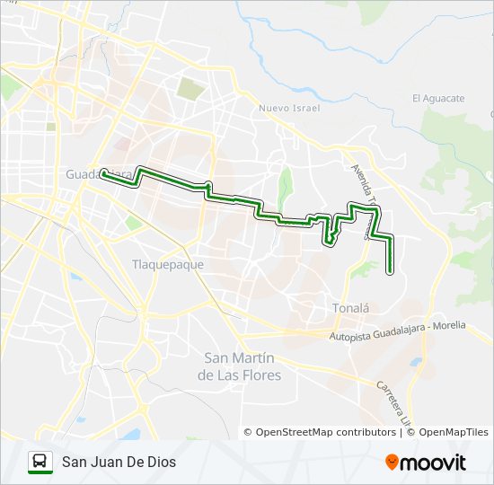 Mapa de C36 de autobús