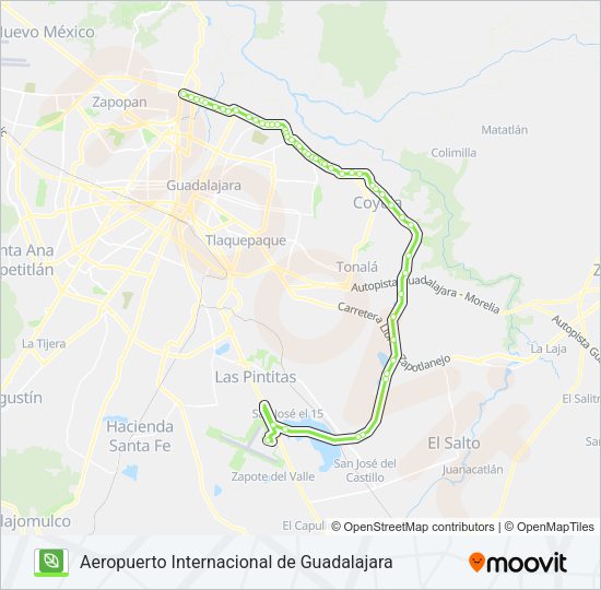 Mapa de C98 - AEROPUERTO de autobús