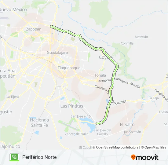 C98 - CU TONALÁ Bus Line Map