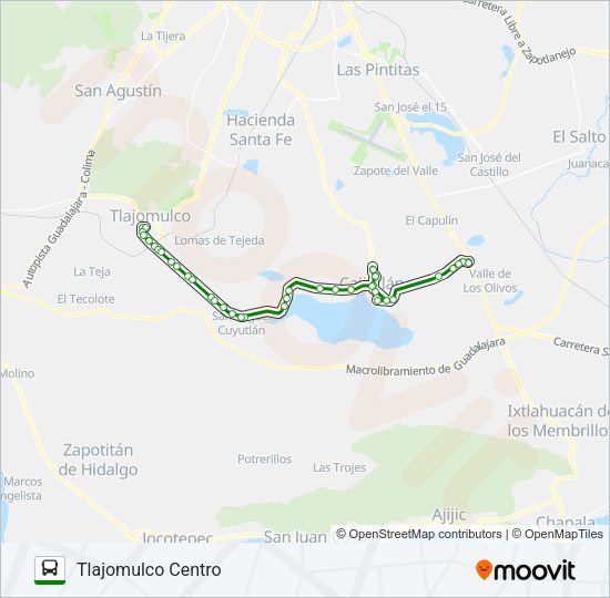 Mapa de CAJI de autobús