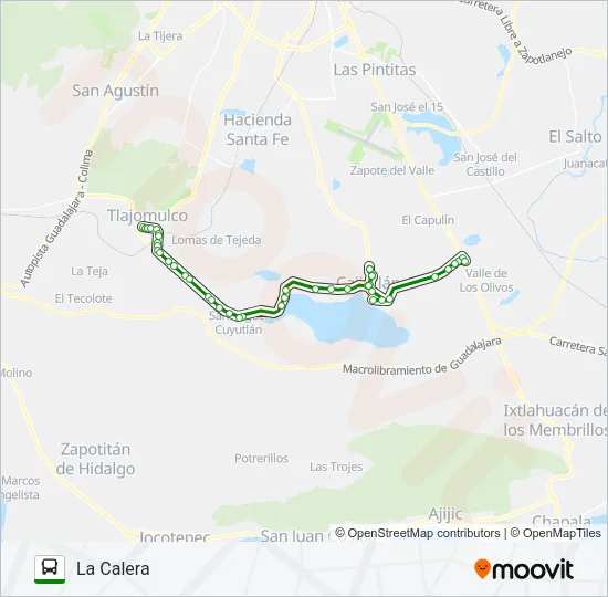 CAJI Bus Line Map