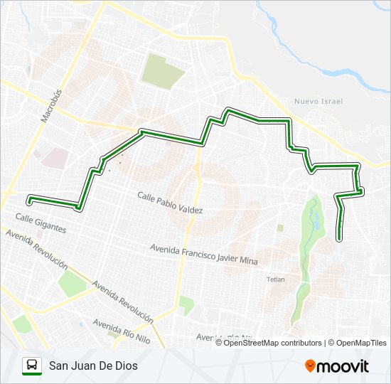 Mapa de C32 - A de autobús