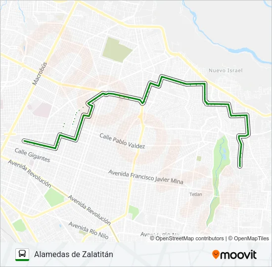 Mapa de C32 - A de autobús