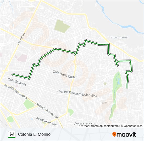 Mapa de C32 - A de autobús