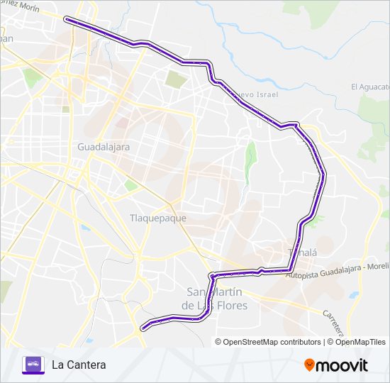 Mapa de C01 de autobús