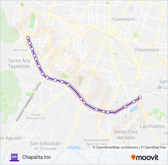 Mapa de T03 de autobús