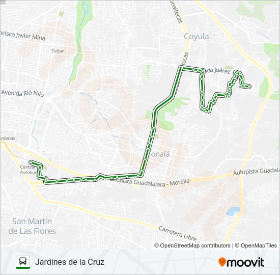 Mapa de T11-B/C01 de autobús