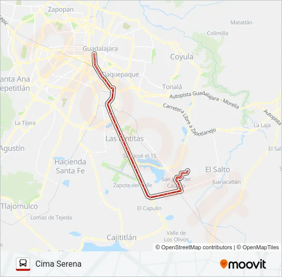T13-A/C02 - CIMA SERENA Bus Line Map
