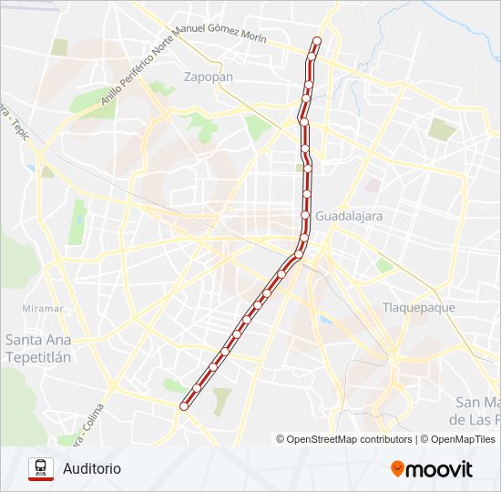 Mapa de TL-1 de tren