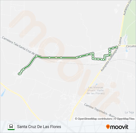 Mapa de 1 de autobús