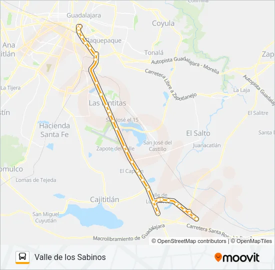 SABINOS Bus Line Map