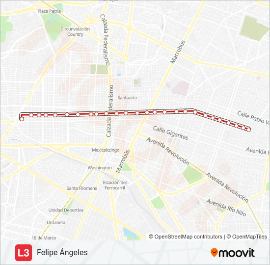 LÍNEA 3 Bus Line Map