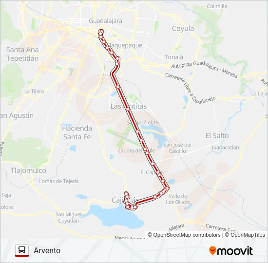 ARVENTO Bus Line Map
