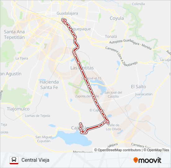 Mapa de ARVENTO de autobús