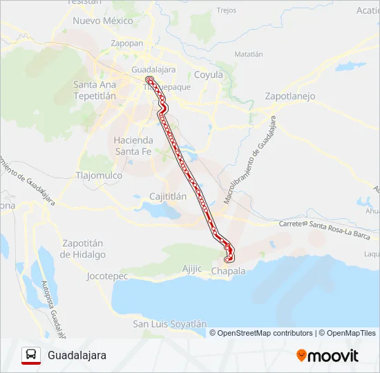 JOCOTEPEC Bus Line Map