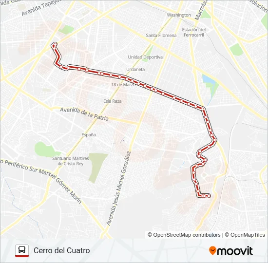 T01 Bus Line Map