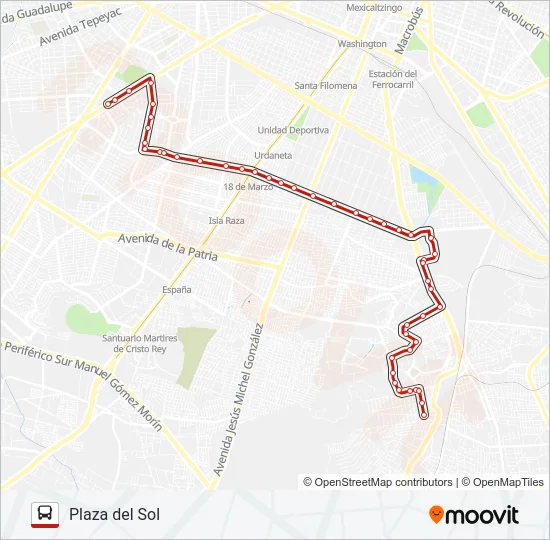 T01 Bus Line Map