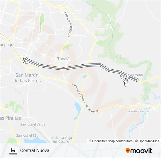 SANTA MARTHA Bus Line Map