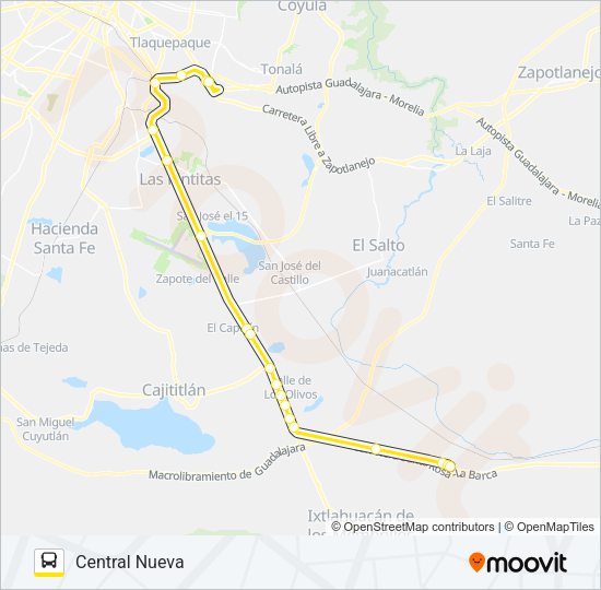 Mapa de BARCA de autobús