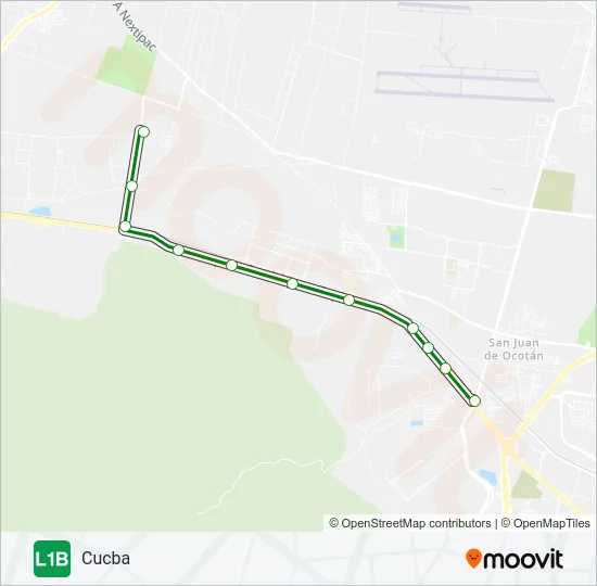 LÍNEA 1-B Bus Line Map