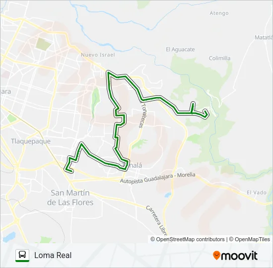 C105 (808) Bus Line Map