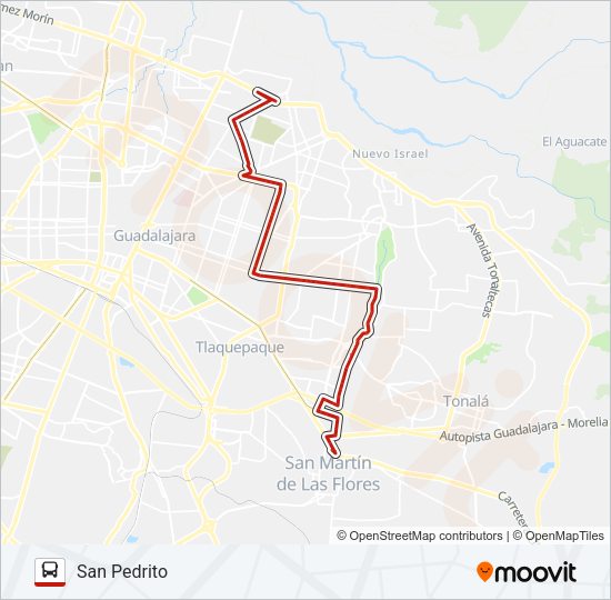Mapa de A02 de autobús