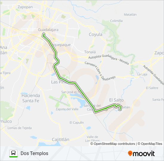 Mapa de T13-B - AZUCENA de autobús