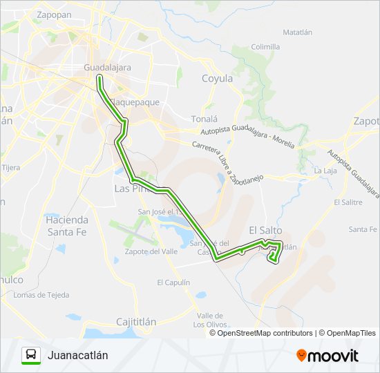 Mapa de T13-B - AZUCENA de autobús