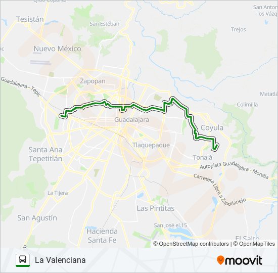 Mapa de C64 - JALISCO de autobús