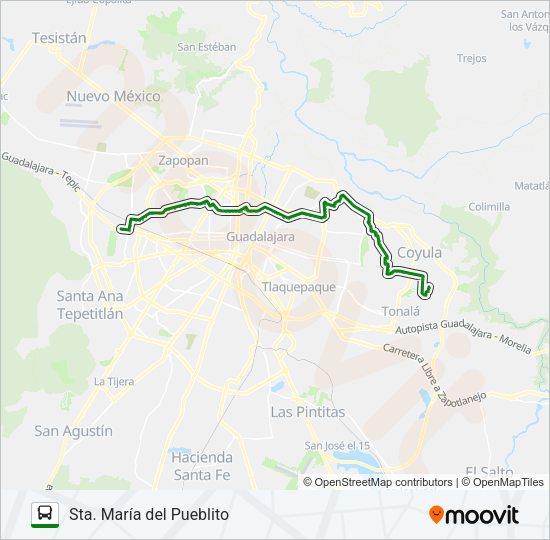 Mapa de C64 - JALISCO de autobús