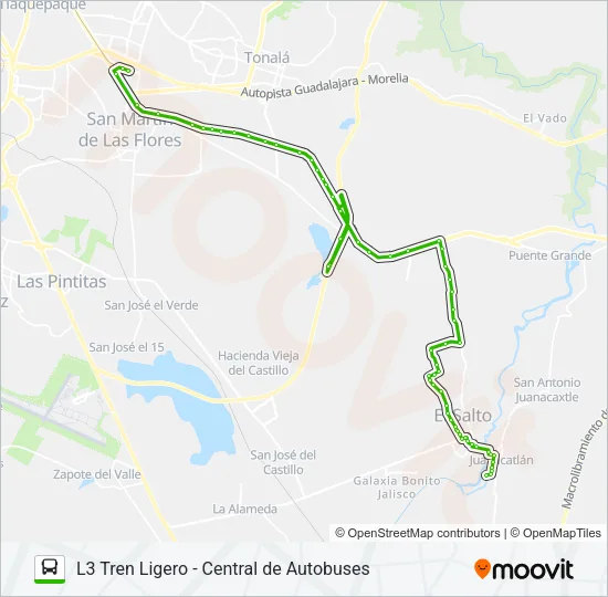 T13-C - PARQUES Bus Line Map