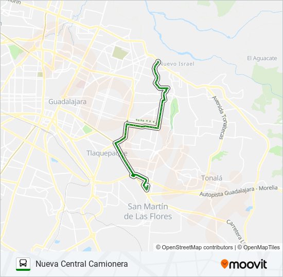 Mapa de C30 de autobús