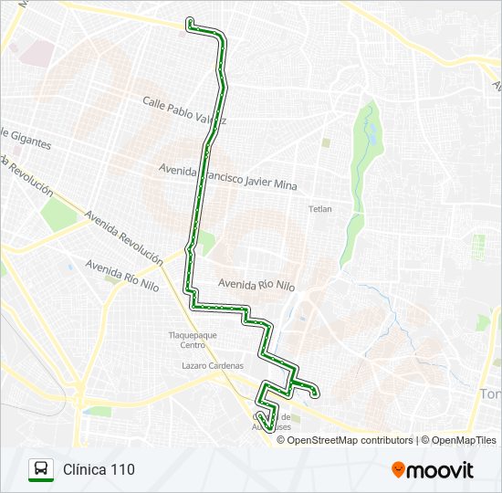 Mapa de C75 de autobús