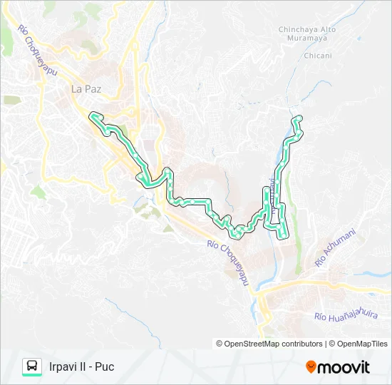 IRPAVI II (NORTE) Bus Line Map