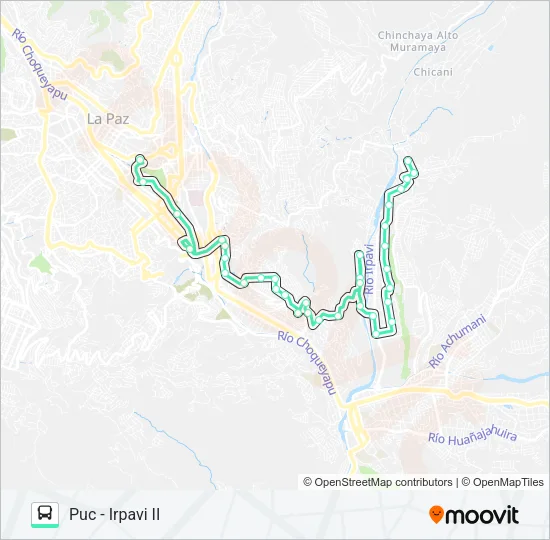 IRPAVI II (NORTE) Bus Line Map