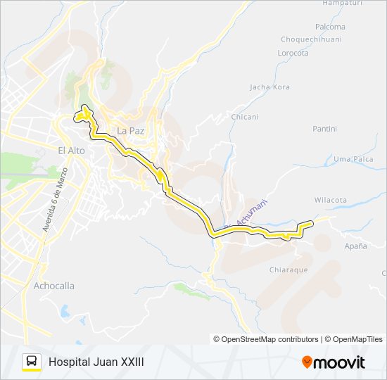 Mapa de 282 de autobús