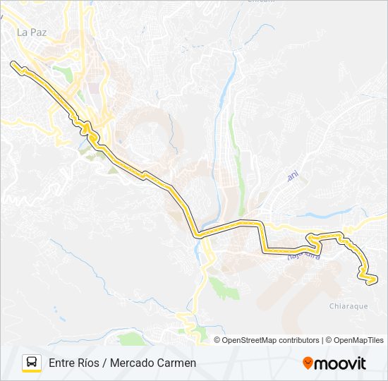 Mapa de 288 de autobús