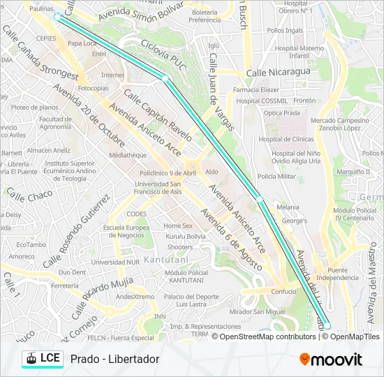 LCE Gondola Line Map