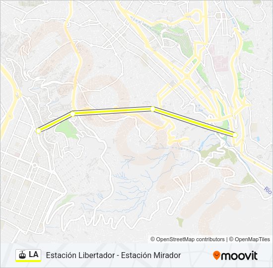 Mapa de LA de teleférico