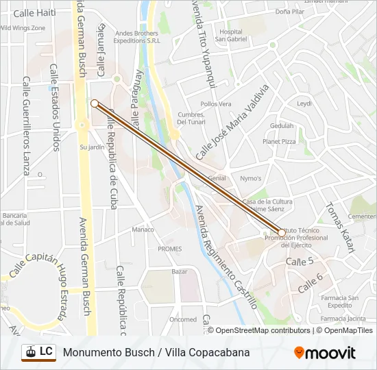 LC Gondola Line Map