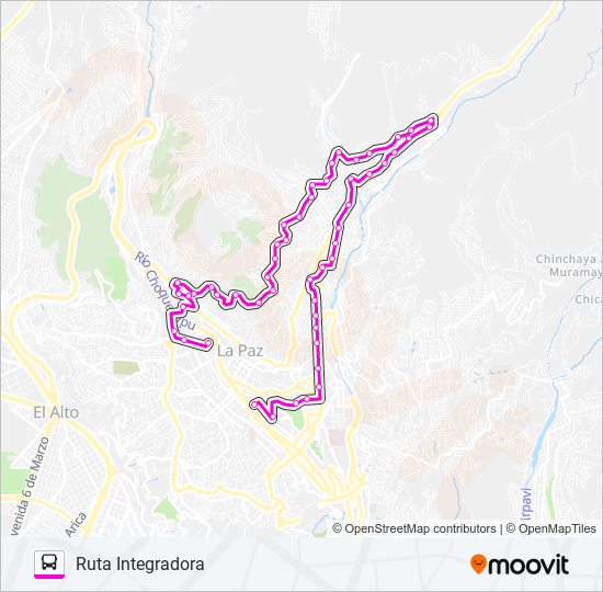 Mapa de INTEGRADORA de autobús