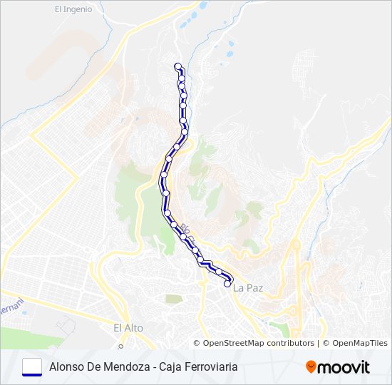 Mapa de CAJA FERROVIARIA de autobús