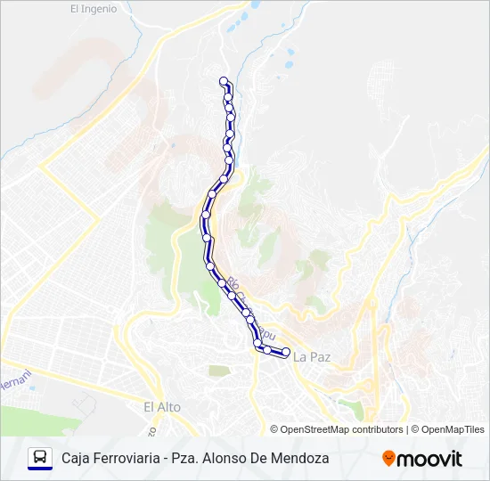 CAJA FERROVIARIA Bus Line Map